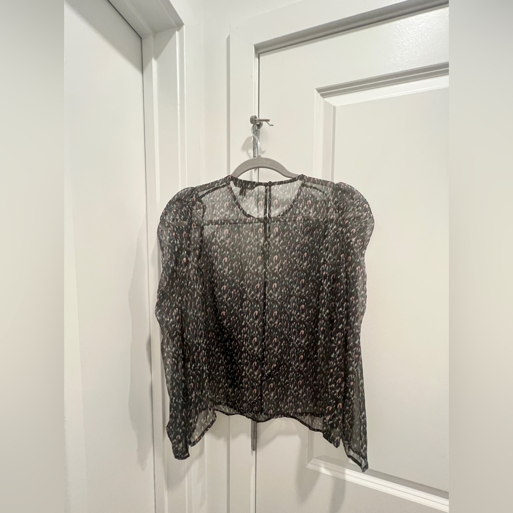 Banana Republic | Sheer Puff Sleeve Blouse | size S